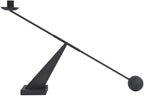 Black Metal Modern Taper Candlestick Holders,Creative Geometric Line Simple Candle Stands Decorative,Long Decorative Candle Holders for Table Centerpiece (Black)