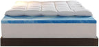 Sleep Innovations Dual Layer 4 Inch Memory Foam Mattress Topper, Twin Size, Medium Support, 2 Inch Cooling Gel Memory Foam Plus 2 Inch Pillow Top Cover