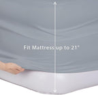Bedecor Air Bed Sheets for Mattress Cover Removable Bed and Elastic Band Super Soft and Breathable & Deep up to 21" Light Gray Queen