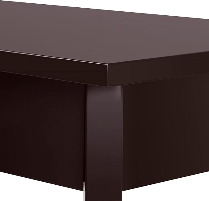 ChooChoo Narrow Console Table with Drawer, Chic Accent Sofa Entryway Table with Shelves for Entryway, Living Room, Hallway, Espresso