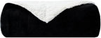 NANPIPER Fleece Blanket Sherpa Throw,Soft Fuzzy Blankets for Couch,Black 50"x60"
