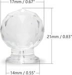 MroMax 6Pcs Tiny Pull Handle Round Acrylic Pull Knob Small Size Transparent 2.1x1.7x1.4cm(LxWxH) Need Glue to use