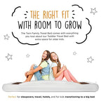The Shrunks Twin Air Mattress Travel Bed for Kids and Adults with Pump Portable Inflatable Mattress Blow Up Air Bed for Travel, Camping or Sleepovers 78" x 43" - Grey