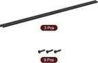 uxcell Cabinet Finger Edge Pull, 3pcs 800mm/31.5 Aluminum Alloy Back Mount Hidden Cabinet Pulls Concealed Handle for Home Kitchen Drawer Cabinet, Black