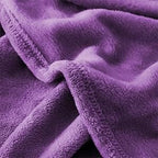 KMUSET Super Soft Throw Blanket Premium Silky Flannel Fleece Throw Size Purple Microfiber Lightweight Blanket All Season Use