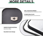 30" x 48"Bathroom Mirror, Matte Black Wall Mirror with Metal Frame, Decorative Rectangular Vanity Mirror for Bedroom Bathroom Living Room Entryway (Horizontal/Vertical)
