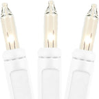 Novelty Lights 5 Feet 10 Bulbs Vintage Short Mini Light String, Clear Bulbs on White Wire, 4-Inch Spacing Fairy Lights, Connectable End-to-End, UL Listed for Indoor/Outdoor