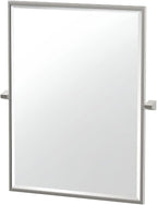 Gatco 5669FS A-Line Framed Ractangle Mirror, 32.5 Inch, Satin Nickel