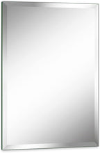 24"x36" Frameless Rectangle Wall Mirror with 1 inch Beveled Edge for Bathroom Vanity