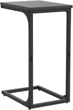 VASAGLE C-Shaped End Table Set of 2, Small Side Table for Couch, Sofa Table with Metal Frame for Living Room, Bedroom, Bedside, Ebonized Oak and Black