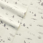 Eddie Bauer - King Sheet Set, Warm Breathable Cotton Flannel Bedding with Deep Pockets, Brushed for Extra Softness, Cozy Home Decor, Oeko-Tex Certified (Geese Meadows, King)