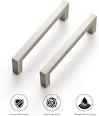 Ravinte 30 Pack Solid 3-3/4 Inch Center to Center Slim Square Bar Drawer Handles Kitchen Cabinet Handles Brushed Nickel Drawer Pulls Kitchen Cabinet Hardware Pulls
