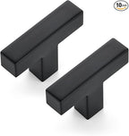 Ravinte 10 Pack 2 inch Length Square Cabinet Pulls Matte Black Stainless Steel Kitchen Drawer Pulls Cupboard Handles Cabinet Handles