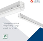 Lithonia Lighting 1 Light LED Strip Light, 2 Foot LED Ceiling Lighting Fixture, 1250 Lumens, 4000K, 80CRI, 11W, Kitchen and Garage Use (MNSL L23 1LL MVOLT 40K 80CRI M6)