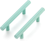 Ravinte 1 Pack | 5 Inch Cabinet Pulls Green Stainless Steel Kitchen Drawer Pulls Cabinet Handles 5 InchLength, 3 Inch Hole Center