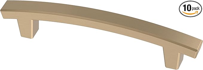 Franklin Brass (10-Pack) – Champagne Bronze Cabinet Handles, 4 Inch Hole Center, Pulls for Drawers, Kitchen Cabinet Door, Dressers | Pierce