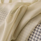 MIULEE Beige Window Scarf Valance for Party - Sheer Curtain Scarf Topper Window Treatment Decorative Drapes for Wedding Arch Ceremony Canopy Bed, Swag Curtain One Panel, 37'' x 216''