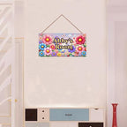 Personalized Sign Butterfly Sign Wall Art Décor For Kids Room Custom Name Door Decor, Flowers Floral Nursery Art Plate For Girls Room Boys Bedroom Garden