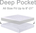 Mattress Topper Full XL for Back Pain, Extra Thick Mattress Pad Cover, Plush Pillow Top, Deep Elastic Pocket, Grey