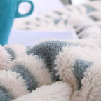 LOMAO Sherpa Fleece Blanket Fuzzy Soft Bed Blanket Dual Sided Throw Blanket fit Couch Sofa (Light Blue,51x63 inch)