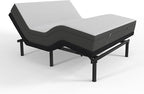 Blissful Nights e3 Queen Adjustable Bed Base Frame with 10" Medium Firm Gel Infused Memory Foam Mattress