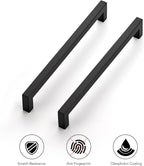 Ravinte 20 Pack Square Cabinet Handles - Matte Black Drawer Pulls - 8-4/5 Inch Kitchen Cabinet Hardware