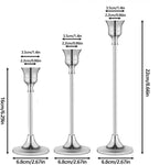 Candlestick Holder for Taper Candles Hi-Q Candle Holders (3PCS, Silver)