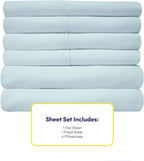 King Size Bed Sheets - 6 Piece 1500 Supreme Collection Fine Brushed Microfiber Deep Pocket King Sheet Set Bedding - 2 Extra Pillow Cases, Great Value, King, Aqua