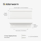 goldenwarm 5 Pack White Finger Edge Pulls Drawer Finger Pulls Kitchen Hardware Handles Bedroom Dresser Drawers, 3in Hole Centers