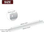 uxcell Cabinet Finger Edge Pull, 1pcs 600mm / 23.62" Aluminum Alloy Back Mount Hidden Cabinet Pulls Concealed Handle for Home Kitchen Drawer Cabinet, Silver