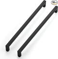 JOY DECOR 10 Pack Cabinet Handles, Black Cabinet Pulls, 12-3/5 Inch Kitchen Closet Handles Square Drawer Pulls Stainless Steel Drawer Hardware, 320mm Hole Centers