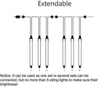 Kwaiffeo Christmas Lights Outdoor, 8 Tubes Meteor Shower Lights LED Snow Falling Icicle Cascading Light for Xmas Tree Wedding Decoration Party, UL Plug, White