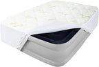 California King Air Mattress Pad, Thick Quilted Mattress Topper Cal King, Soft Breathable and Noiseless Down Alternative Fiber Pillow Top Mattress Cover with Deep Pocket Fits Up to 23 Inch Mattress