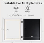 4-Pack Kids Artwork Frames Changeable - Kids Art Frame,Artwork Frames for Kids Art,Children Art Projects Kids Art Frames,8.5x11 Picture Frame for Display Kid Art work,With Storage(White)