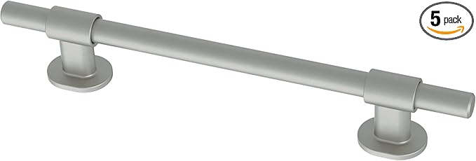 Franklin Brass Adjusta-Pull (5-Pack) Adjustable Drawer Pulls | Fits 1-3/8 to 6-5/16 Inch Hole Centers | Satin Nickel Cabinet Handles| Francisco P44365-SNM-B