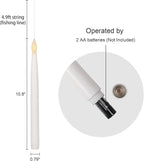 GenSwin 10.8" Floating Candles with Magic Wand Remote Timer, Flameless Taper Candles Flickering Battery Operated, LED Electric Hanging Window Candle Christmas Halloween Decorations(12 Pack, White)