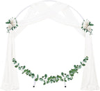 Socomi Wedding Arch Draping Fabric 3 Panels 29" x 19Ft Ivory Sheer Chiffon Curtain Drapes 6 Yards for Wedding Ceremony Birthday Party Decoration