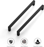 Ravinte 3 Pack Square Cabinet Handles - Matte Black Drawer Pulls, 10 Inch, Kitchen Cabinet Hardware