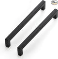 JOY DECOR 25 Pack Cabinet Handles, Black Cabinet Pulls, 7-1/2 Inch Kitchen Closet Handles Square Drawer Pulls Stainless Steel Drawer Hardware, 192mm Hole Centers