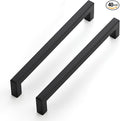 JOY DECOR 40 Pack Cabinet Handles, Black Cabinet Pulls, 7-1/2 Inch Kitchen Closet Handles Square Drawer Pulls Stainless Steel Drawer Hardware, 192mm Hole Centers