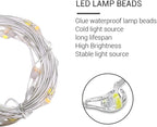 String Lights, Waterproof LED String Lights,2 Pack 20ft 60 LED Festival Decorations Crafting Battery Powered Copper Wire Starry Fairy Lights (Blue)