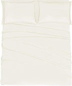 Mejoroom Full Size Sheets - 1800TC Luxury Full Sheets with 16 Inch Deep Pocket - Premium Bedding Collection - Extra Soft, Breathable, Wrinkle, Fade & Stain Resistant - 4 Piece (Full, Ivory)