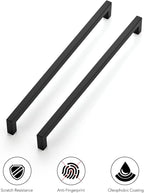 Ravinte 3 Pack 12-3/5 Inch Kitchen Square Cabinet Handles Matte Black Pulls Black Drawer Pulls Kitchen Cabinet Hardware Handles