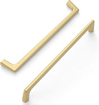 Amerdeco 10 Pack Brushed Gold Cabinet Pulls 6.3 Inch(160MM) Hole Centers Kitchen Cabinet Handles Hardware Kitchen Handles for Cabinets Cupboard Handles Drawer Pulls ZH0041