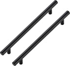 JOY DECOR 45 Pack Cabinet Handles, Black Cabinet Pulls, 7-1/2 in Hole Center Kitchen Hardware, Stainless Steel T Bar Handles for Dresser Drawers