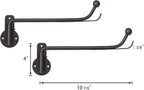 Mkono Wall Mounted Drying Rack Laundry Clothes Hanger with Swing Arm Space Saving Metal Hanging Valet Rod for Laundry Closet Organizer Bathroom Bedroom, 2 Pack, Black