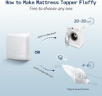 SOPAT Mattress Topper King Size Extra Thick Mattress Pad 8-21" Deep Pocket Soft Down Alternative Fill Mattress Protector Pillow Top Mattress Cover (78x80 Inches, White)