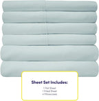 King Size Bed Sheets - 6 Piece 1500 Supreme Collection Fine Brushed Microfiber Deep Pocket King Sheet Set Bedding - 2 Extra Pillow Cases, Great Value, King, Porclain Blue