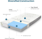 Inofia 6 Inch Folding Mattress, Trifold Memory Foam RV Mattress with Ultra Soft Removable Cover, Foldable & Portable for Camper/Truck/Trailer/Guest Bed, Short Queen Size (74" x 60" x 6")