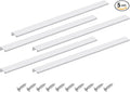 uxcell Cabinet Finger Edge Pull, 5pcs 500mm / 19.69" Aluminum Alloy Back Mount Hidden Cabinet Pulls Concealed Handle for Home Kitchen Drawer Cabinet, Silver